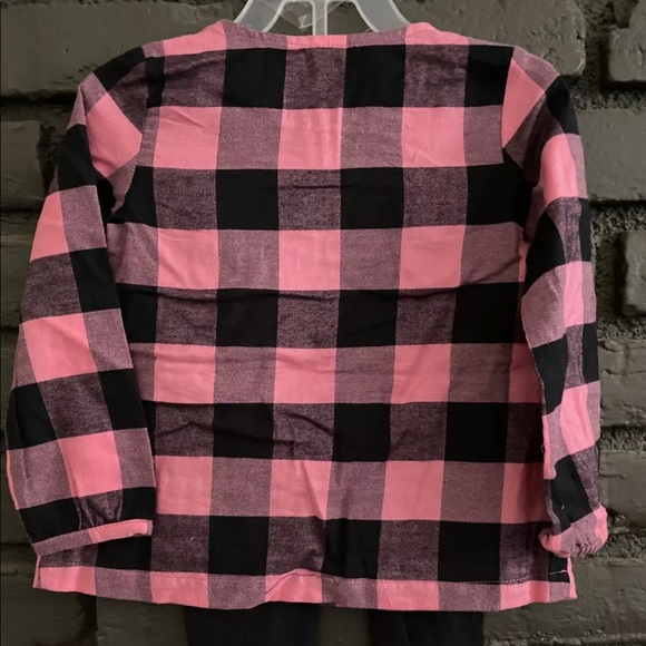 NWT Carters Girls 2-Piece Plaid Flannel Set - Picture 4 of 4